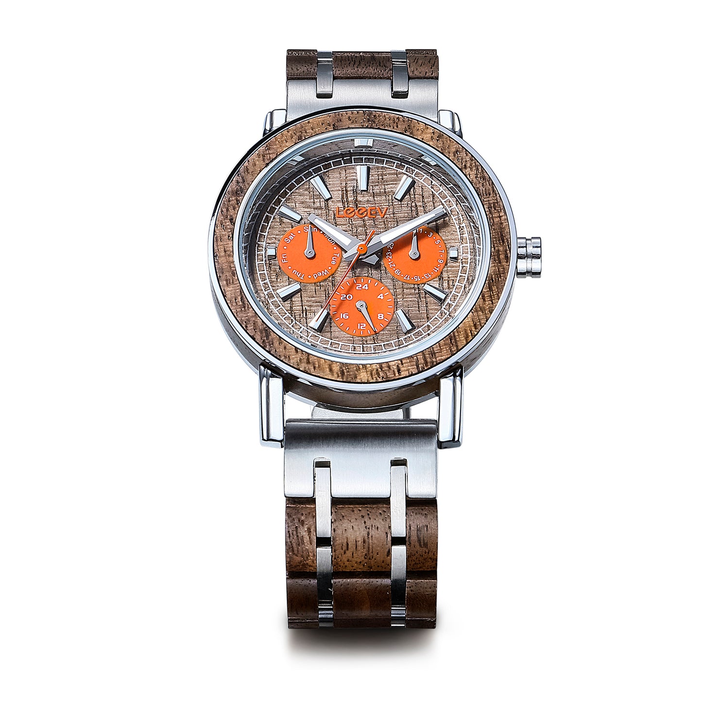 EV2020 Stainless Steel & Wood Watch for Men