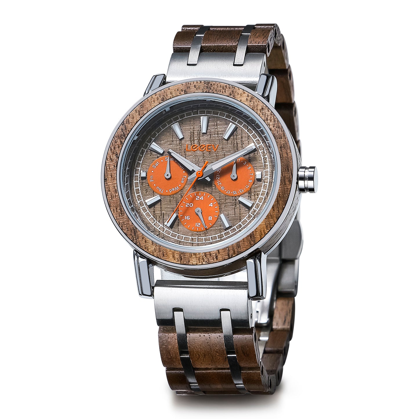 EV2020 Stainless Steel & Wood Watch for Men