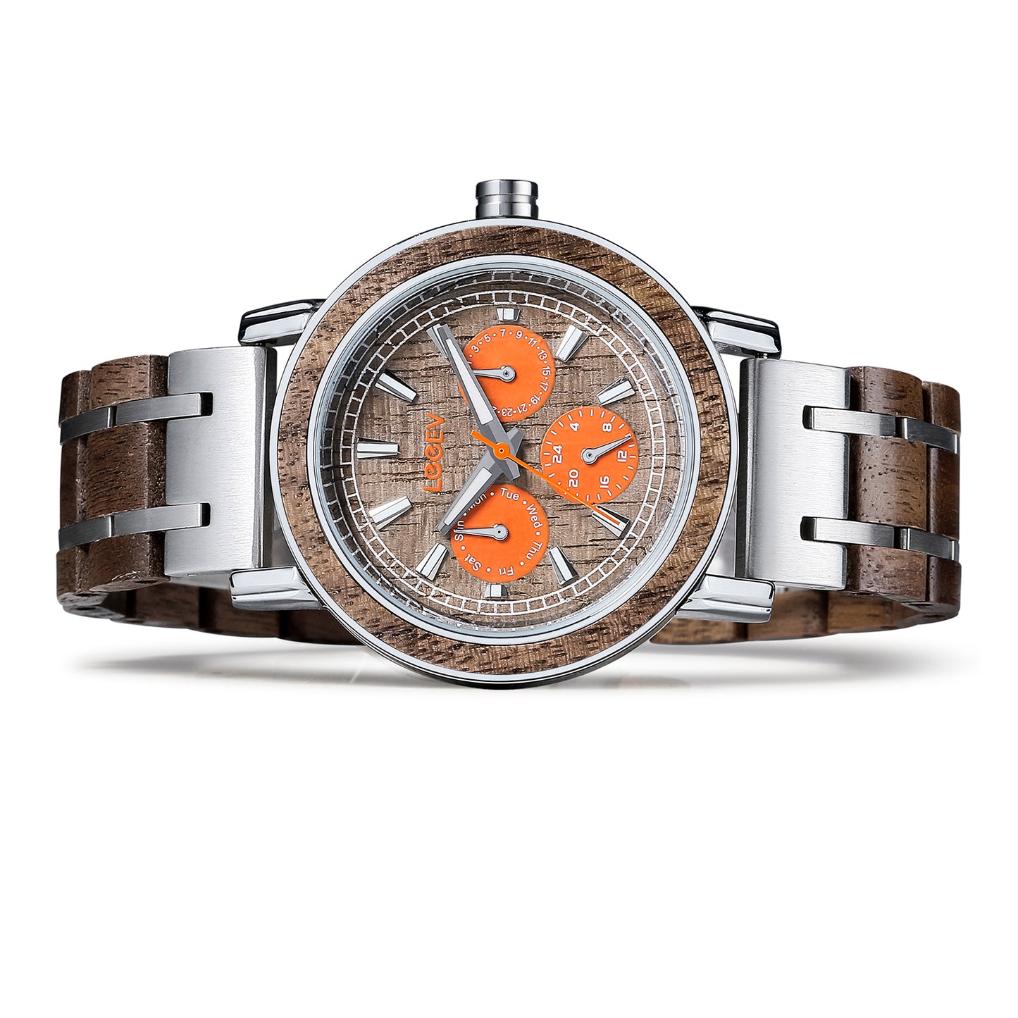 EV2020 Stainless Steel & Wood Watch for Men