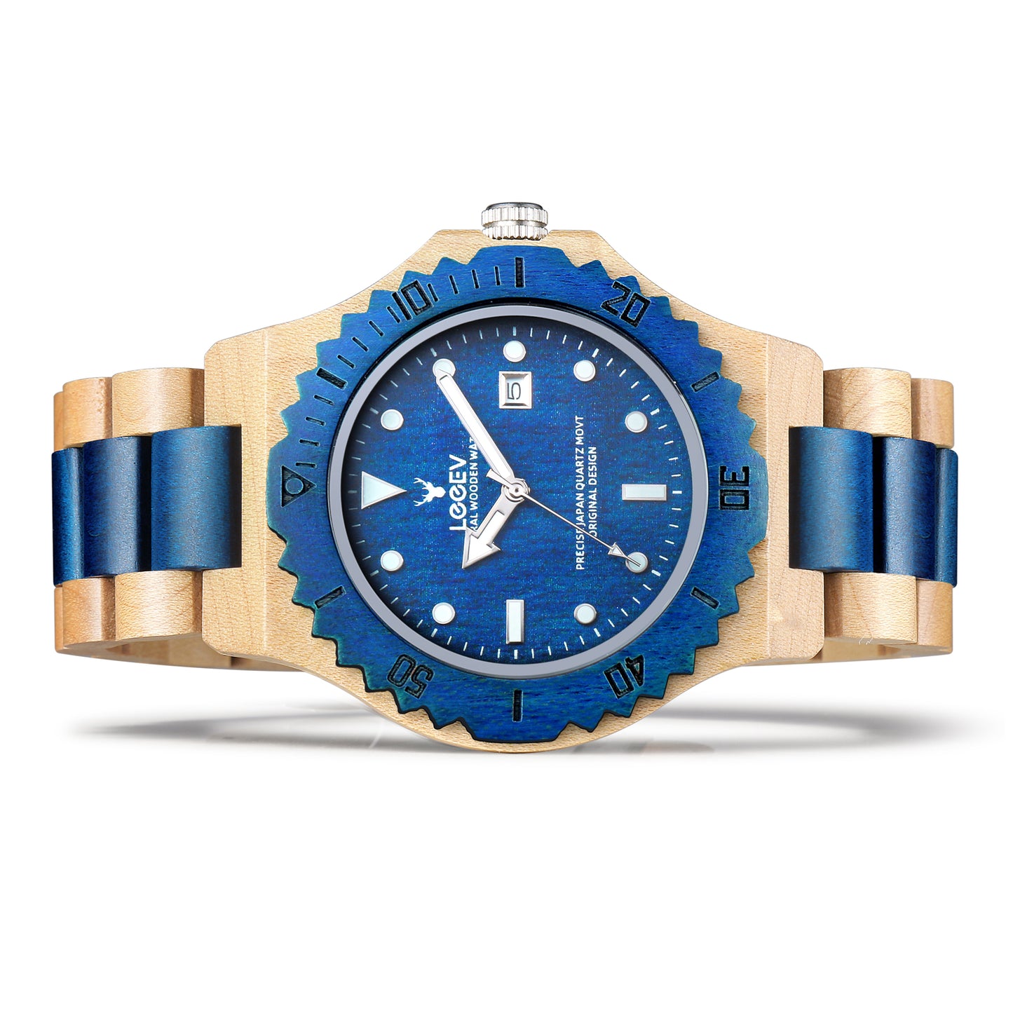 EV1953 Natural Maple Wood Watches for Men