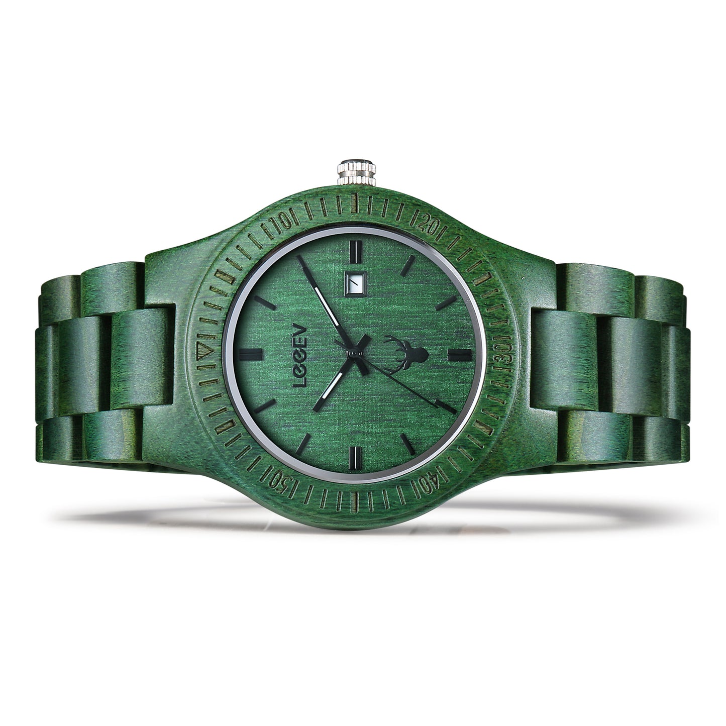 EV1015 Green Solid Wood Watch for Men