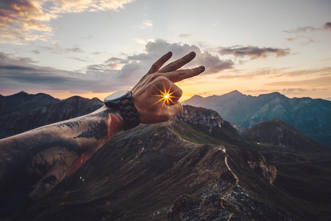 UWOOD UW001 Black Brown Sandal Wood Watch for Men