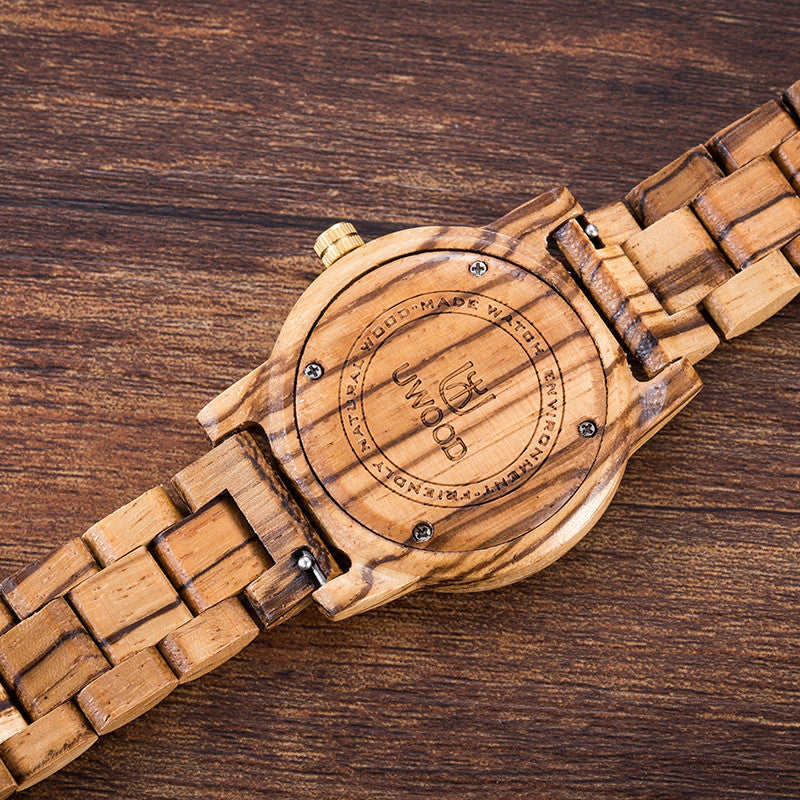 UW1007 Zebra Wood Watch for Men