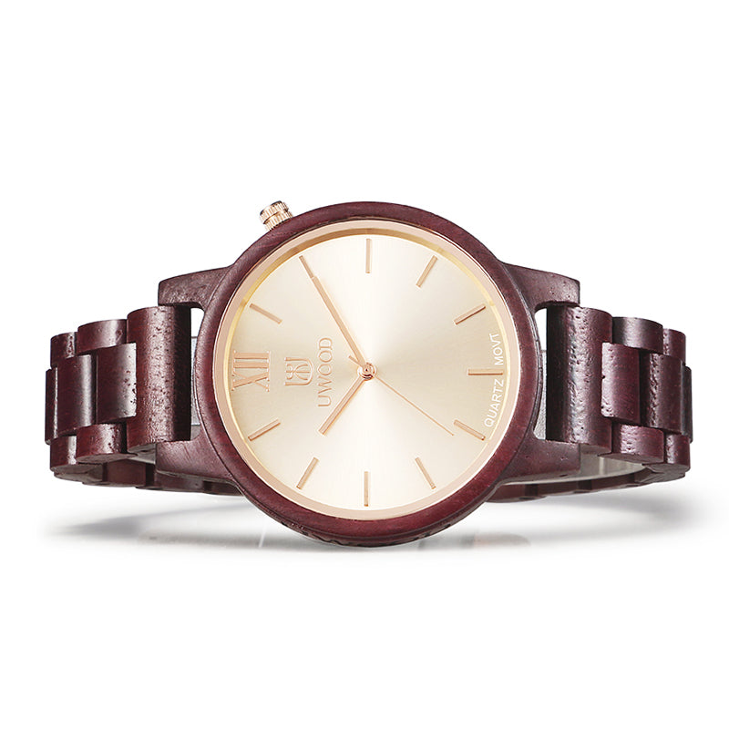 UWH1002 Purple Heart Wood Watch for Men