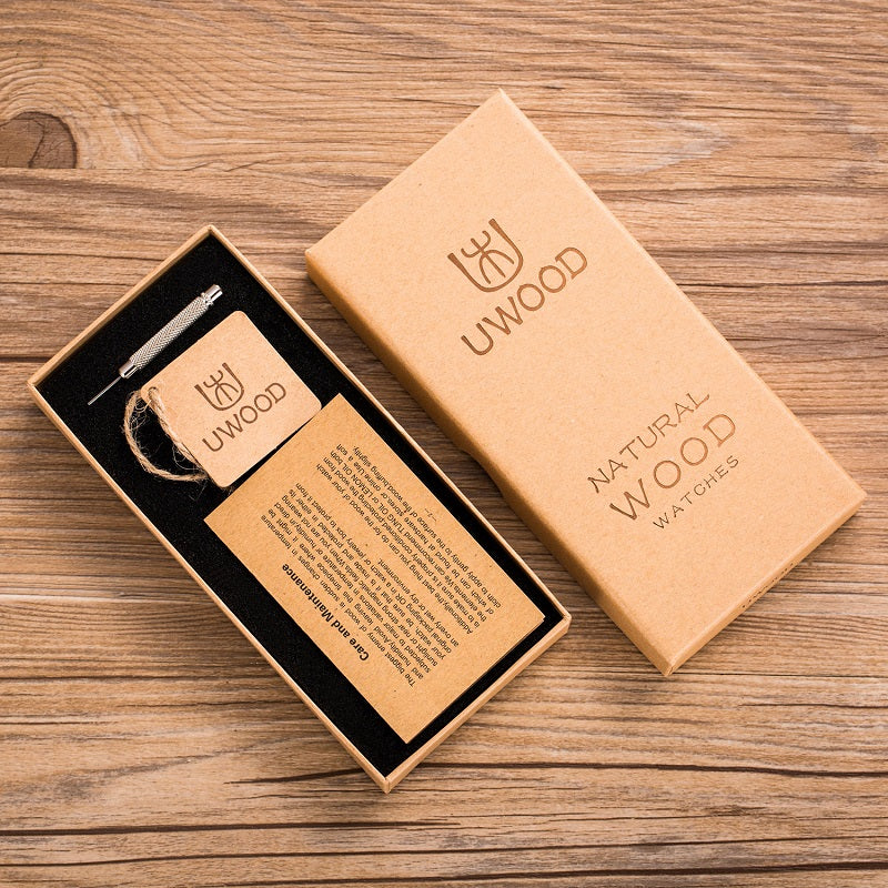 UWH001 Red Sandal Wood Watch for Men