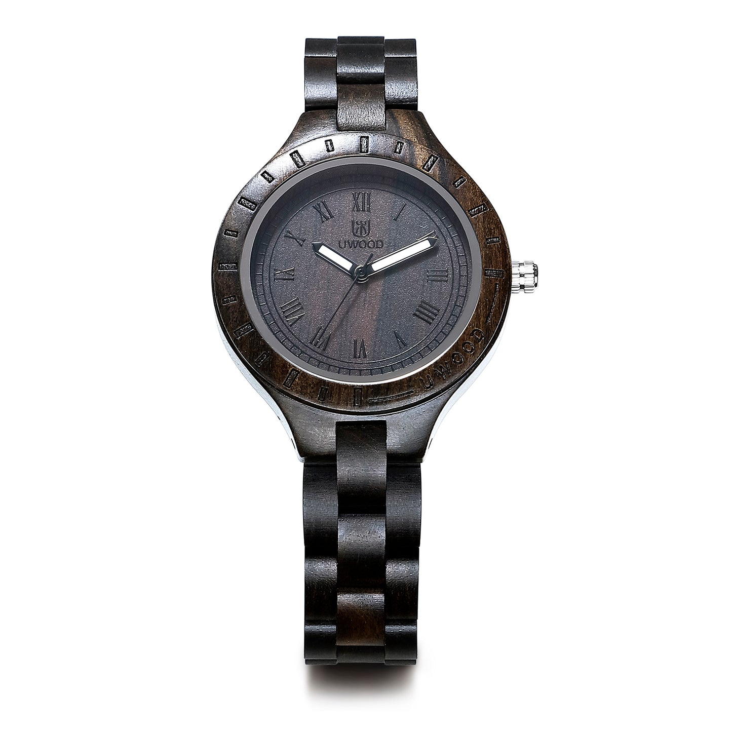 UWH1001 Black Sandal Wood Watch for Women