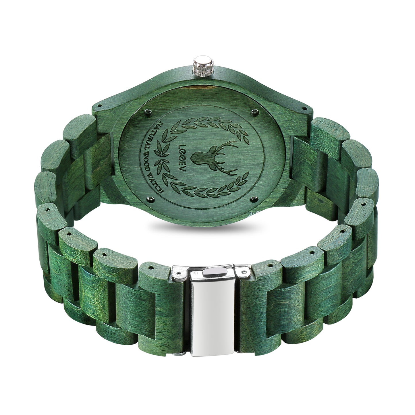 EV1015 Green Solid Wood Watch for Men