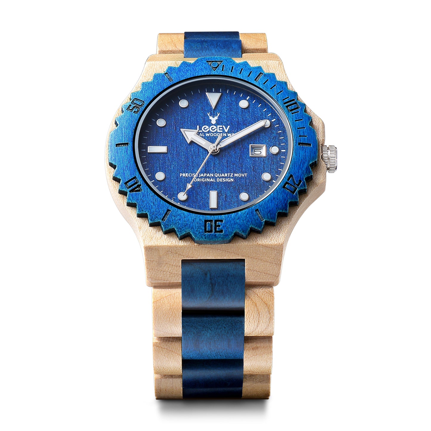 EV1953 Natural Maple Wood Watches for Men