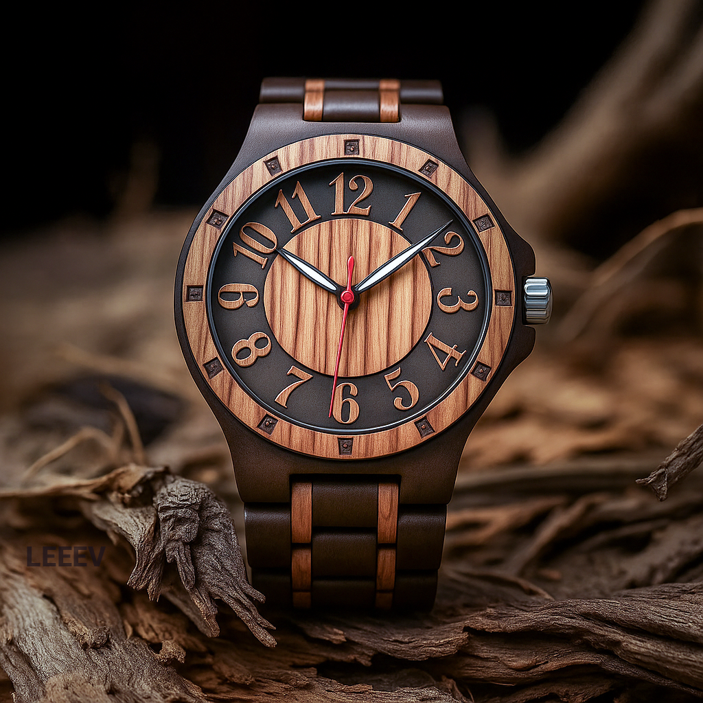 EV1027 Zebra Black  Men's Wood Watch