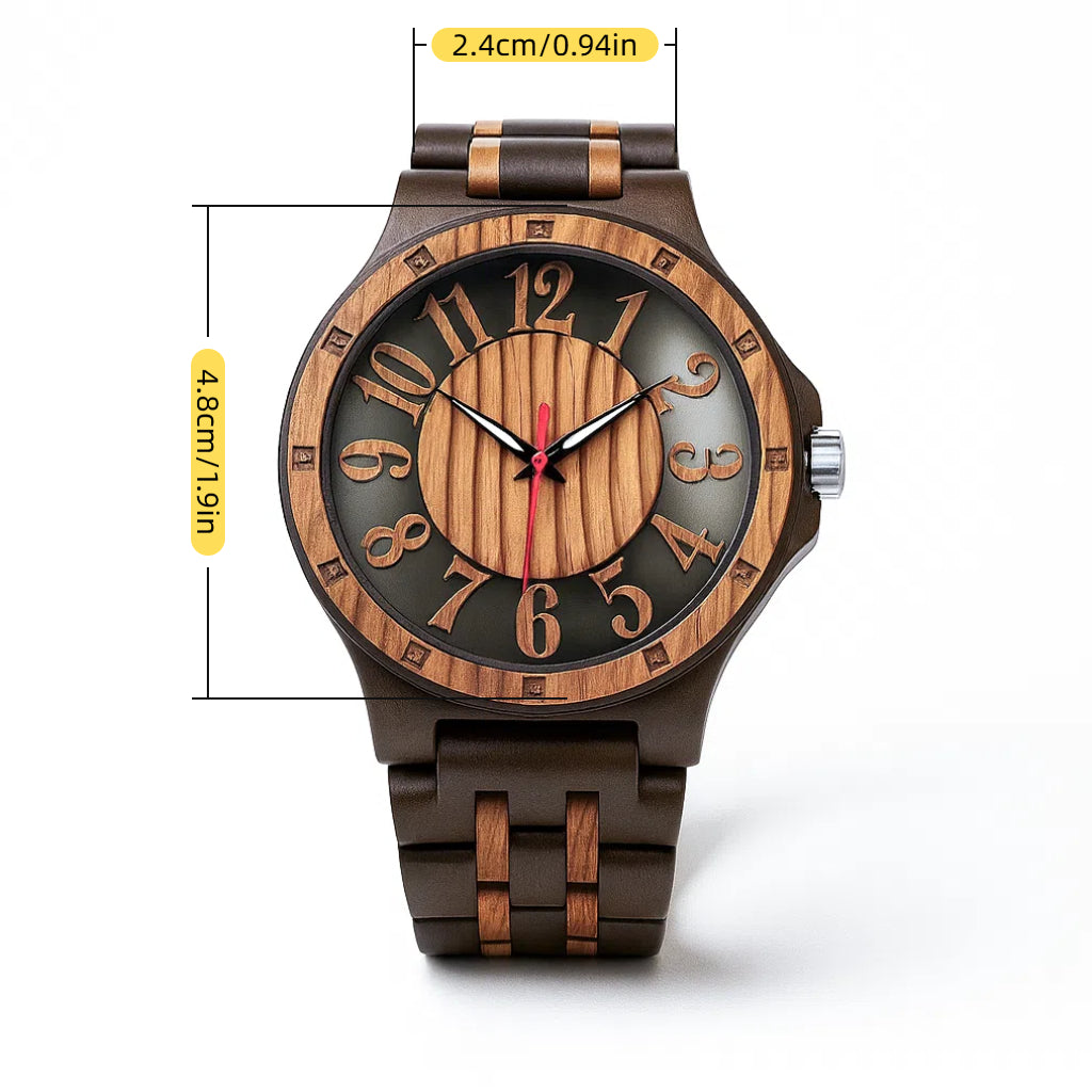 EV1027 Zebra Black  Men's Wood Watch