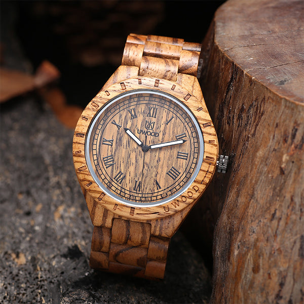 UWH001 Zebra Wood Men's Wooden Watch
