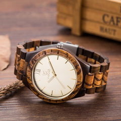 UWH001 Zebra Black  Men's Wood Watch