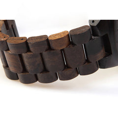 UWOOD UW001 Black Brown Sandal Wood Watch for Men
