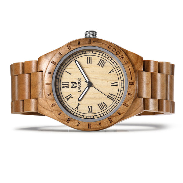 UW-1001 Natural Cherry Wood Watches for Men