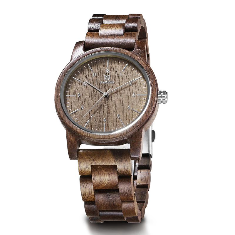 UWH1007 Tan Walnut Wood Watch for Men