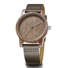 Uwood UWH-1008 Walnut Wood Genuine Leather Strap