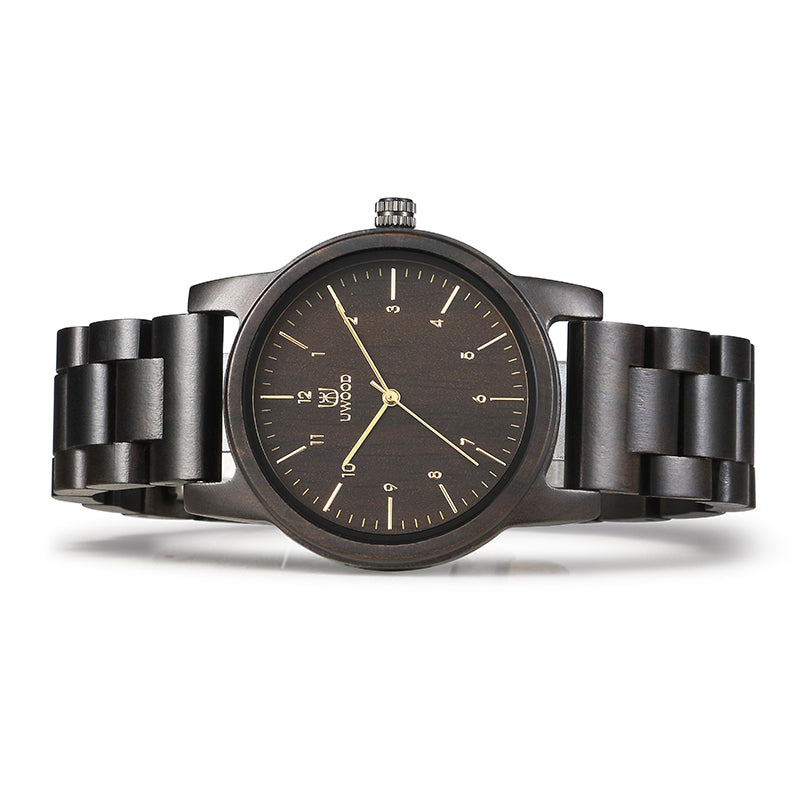 UWOOD UW1007 Black Sandal Wood Watch for Men