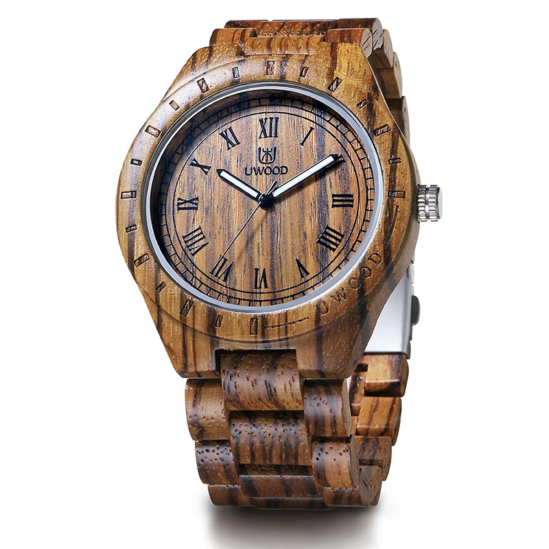 UWH001 Zebra Wood Men's Wooden Watch