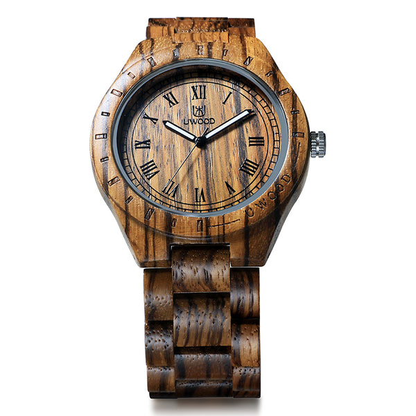 UWH001 Zebra Wood Men's Wooden Watch