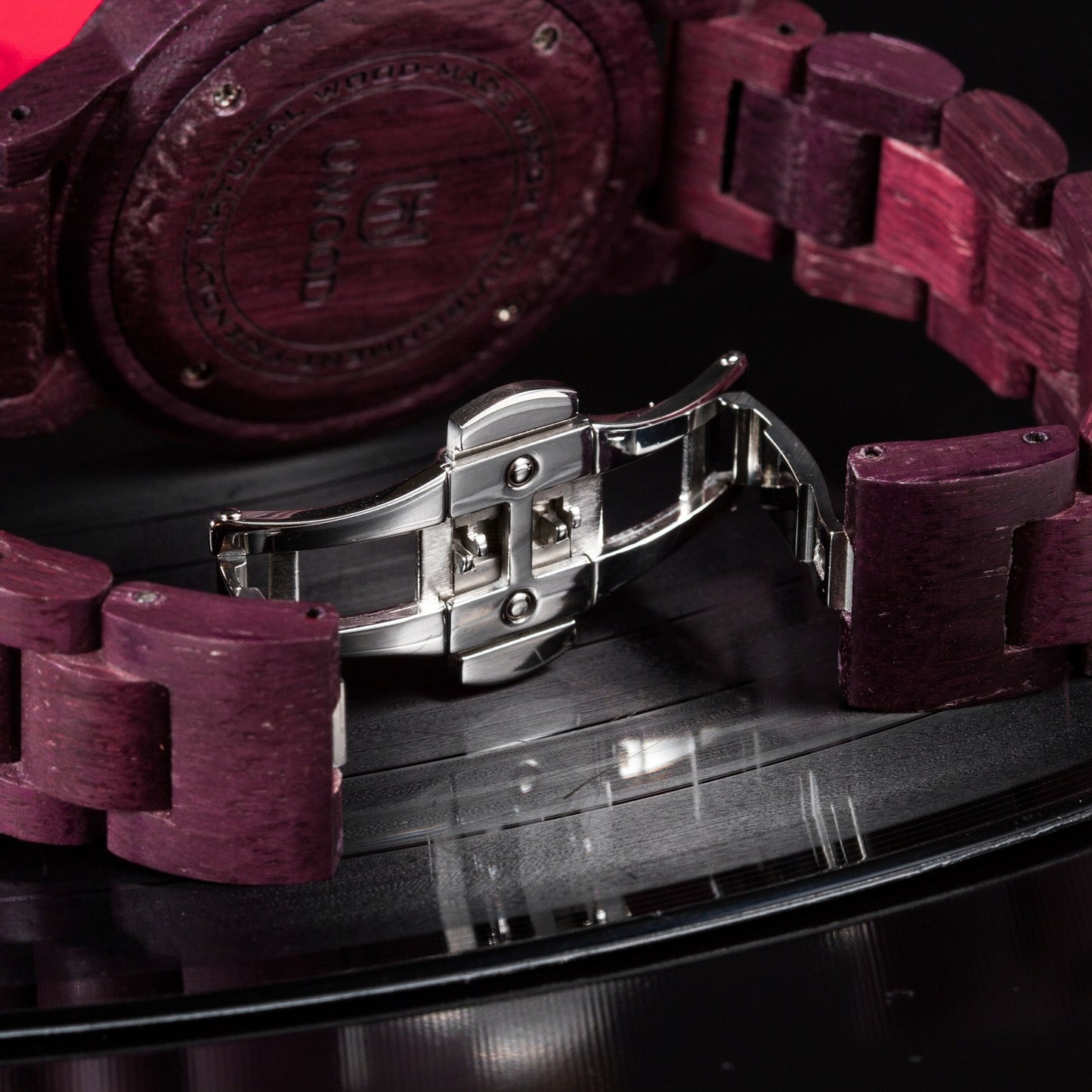 UWH1002 Purple Heart Wood Watch for Men