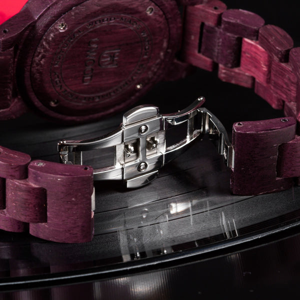 UWH1002 Purple Heart Wood Watch for Men